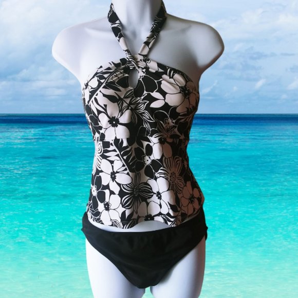 ⛱️SAND N SUN FLORAL TANKINI TWO PIECE SWIMSUIT"CLEARANCE PRICING" - Picture 2 of 6